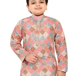 Arshia Fashions Boys Ethnic Motifs Printed Regular Kurta with Pyjamas image 2