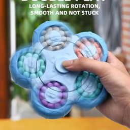 Super Toy Finger Tip Bean Rotate Fidget Spinner Toys for Kids & Adults Mind Teaser Trick Memory Game Educational 3D Puzzle Handheld Game for Boys Girls image 2