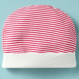 Ben Benny Interlock Knit Cap Mitten & Booties Set with Stripe Print Red & White - Diameter 10 cm image 2