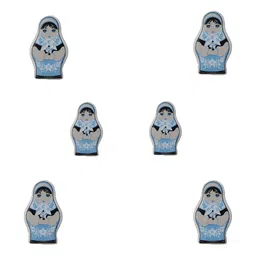 Indianshelf 6Pcs Blue & White Textured Ceramic Doll Knobs-image-21