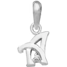 Taraash Initial Letter A 92.5 Sterling Silver Pendant without Chain-image-76