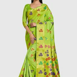 Mimosa Green Woven Sarees With Blouse-picture-33