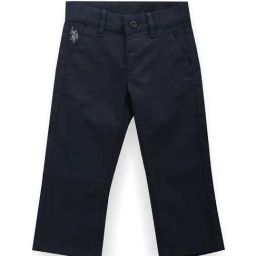 U.S. Polo Assn. Kids Blue Solid Trousers-image-42