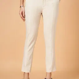 Annabelle By Pantaloons Grey Polyester Slim Fit Casual Trousers-image-95