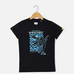 Allen Solly Kids Black Graphic T-Shirt-image-67
