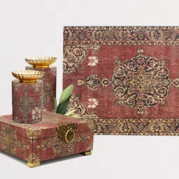 Karo Samara Printed Multicolor Wood Table Placements - Set of 6 image 1