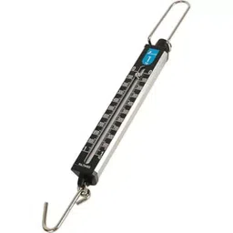 Shinwa Rules Portable Hanging Scale with Flat Scale Plate 1 Kg Weighing Capacity, 74452-7