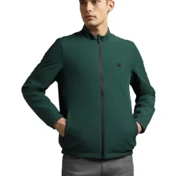 Louis Philippe Green Cotton Regular Fit Jacket-image-23