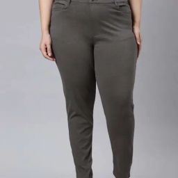 Go Colors! Grey Plain Jeggings-image-20