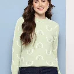 Aarika Self Design Woollen Pullover with Embellished Detail-picture-18