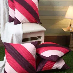 Romee Pink & Purple Polyester Cushion Covers - Set of 5-38