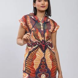 Label Ritu Kumar Multicolor Printed T Shirt Dress-image-64