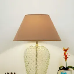 Kapoor E Illuminations 'Harmony' Navy & Transparent Glass Table Lamp - Set of 1-image-52