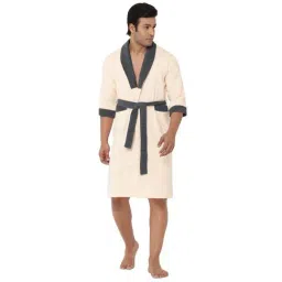 Spaces Cloudz Solid White Cotton Bathrobes-image-80