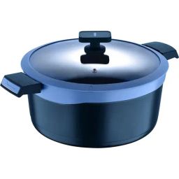 Bergner Gastro Blue Non Stick Aluminium Induction Base Casserole with Glass Lid - 28cm (1.5L)-image-90