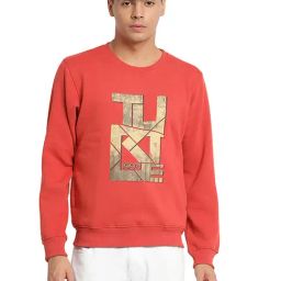 Turtle Red Regular Fit Printed Sweatshirt-15