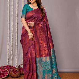 AVANTIKA FASHION Woven Design Zari Pure Silk Banarasi Saree-image-49