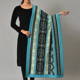 Aurelia Blue Woven Pattern Shawl-picture-45