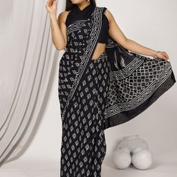 JAIPURI PRINT Pure Cotton Ikat Saree-10
