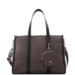 Aldo Brown & Black Printed Large Handbag-image-48