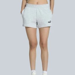 Puma Light Grey Heather Cotton Regular Fit Sports Shorts-image-54