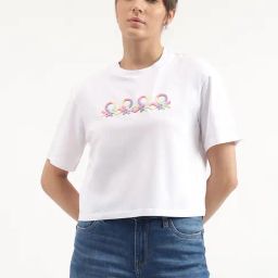United Colors of Benetton White Printed T-Shirt-image-44