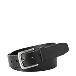 Fossil Joe Black Leather Solid Waist Belt-picture-0