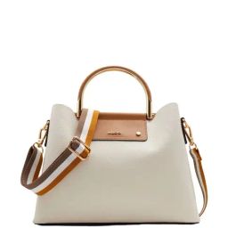 Aldo Beige & Brown Solid Small Handbag-38