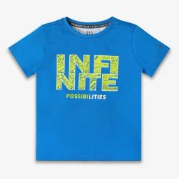 Ed-a-Mamma Kids Blue Printed T-Shirt-image-99