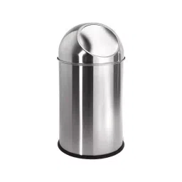 MOFNA 10 L Silver Stainless Steel Push Can Open Top Dustbin-27