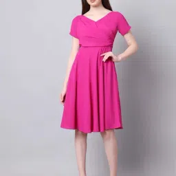 Exude Magenta Casual Dress-picture-12