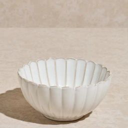 Westside Home White Scallop Design Bowl - Large-image-75