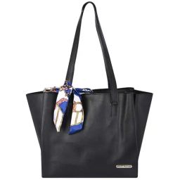Bagsy Malone Black Solid Medium Tote Handbag-33