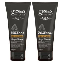 Globus Naturals Men Activated Charcoal Peel-Off Mask - Pack of 2-38
