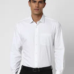 Van Heusen Men Spread Collar Micro Ditsy Printed Cotton Formal Shirt-image-58