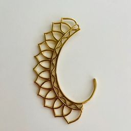 Sangria Women Gold-Plated Ethnic Leaf Style Ear Cuffs-image-82