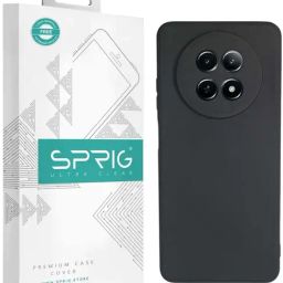 Sprig Back Cover for Realme 12X (Black)-image-91