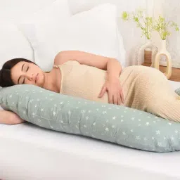 MiArcus Cotton Printed Blue C Shape Pregnancy Pillow Cover-image-11