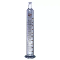 RELIGLAS 2 L Class A Amber Stain Graduation Round Base Measuring Mixing Cylinders With I/C Stopper, 01.125.17-6