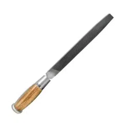 LXMI 254 mm (10 inch) Carbon Steel Flat File Tool with Wooden Handle, AZWFF10_1-18