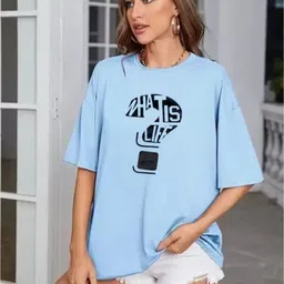 SALUJA FABRICS Women Printed Raw Edge T-shirt-image-45