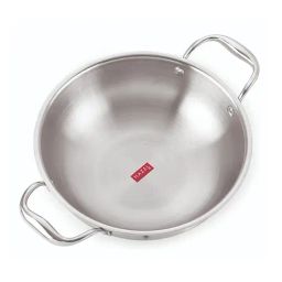 HAZEL Silver Triply Stainless Steel Induction Bottom Kadhai 5.8 L-38