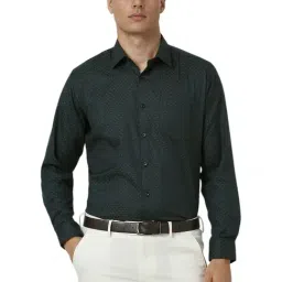 Van Heusen Green Cotton Regular Fit Printed Shirt-picture-43