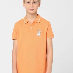 Jack & Jones Junior Orange Solid Polo T-Shirt-picture-21