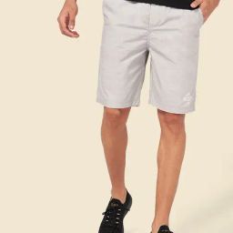 Urban Ranger by Pantaloons Stone White Cotton Slim Fit Shorts-image-63