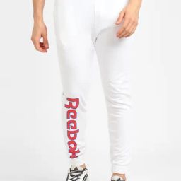Reebok White Cotton Regular Fit Printed Sports Joggers-image-16