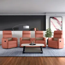 Godrej Interio Scout Pro Pink Fabric 2 Seater Recliner Sofa with Console-image-5