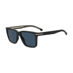 Hugo Boss Blue Rectangular Sunglasses for Men-image-13