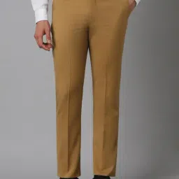 Louis Philippe Light Brown Slim Fit Trousers-image-29