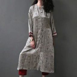 Chidiyaa White Jugni Collection Saanjh Handprinted Mashru Silk Kurta-picture-24